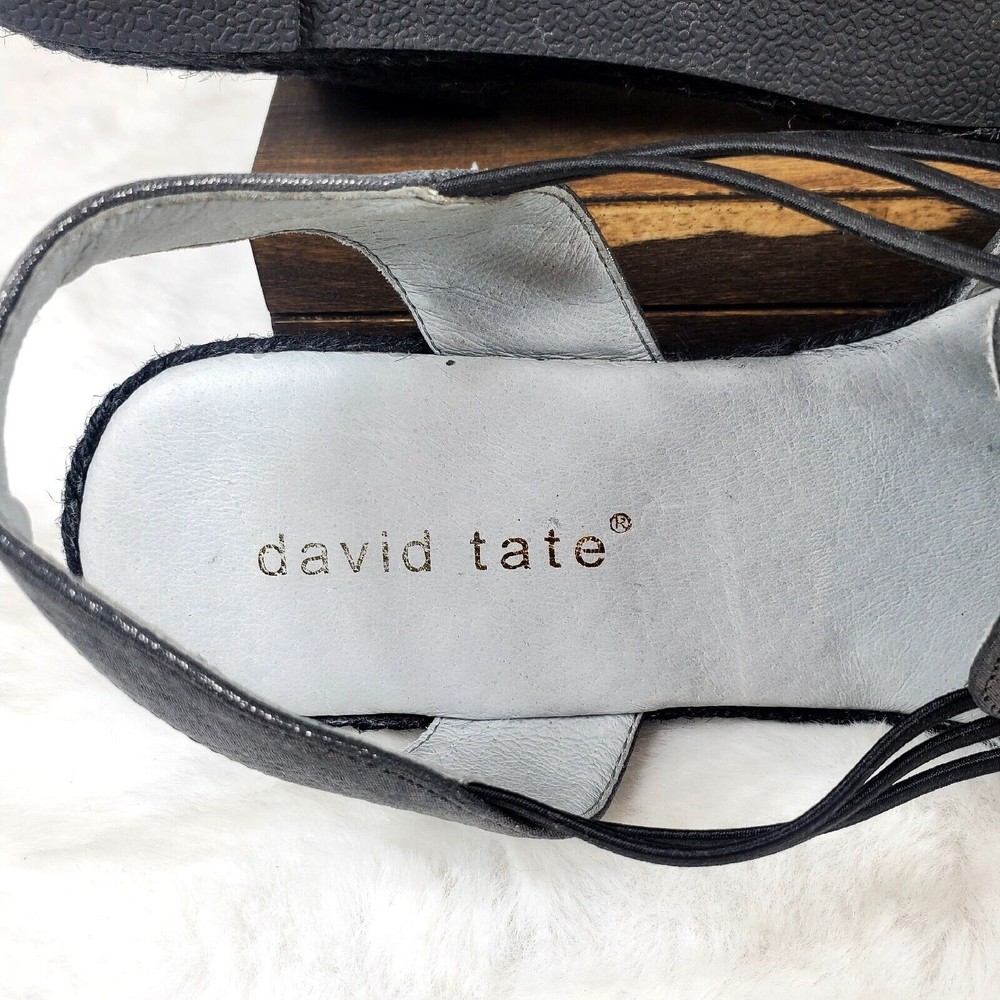 David Tate Womens June Leather Metallic Slingback Sandals Shoes - Picture 8 of 9